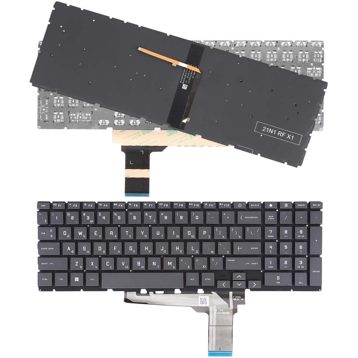 Picture of New Replacement Laptop Keyboard For HP  7TPN-Q263 Q265 16-b0004TX d0111TX 16-e 15-fa BLACK（Backlit，Win8) RU Layout